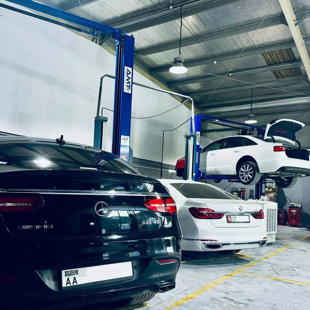 Audi vehicle maintenance at a German car repair center in Dubai
