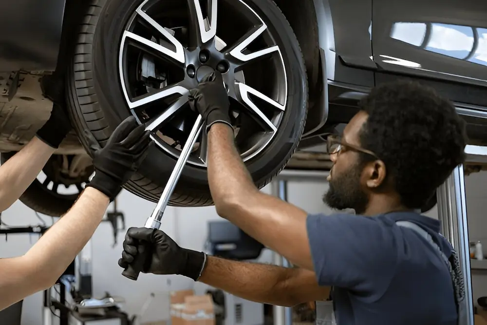 Alloy wheel repair and restoration at German Auto Repair Dubai