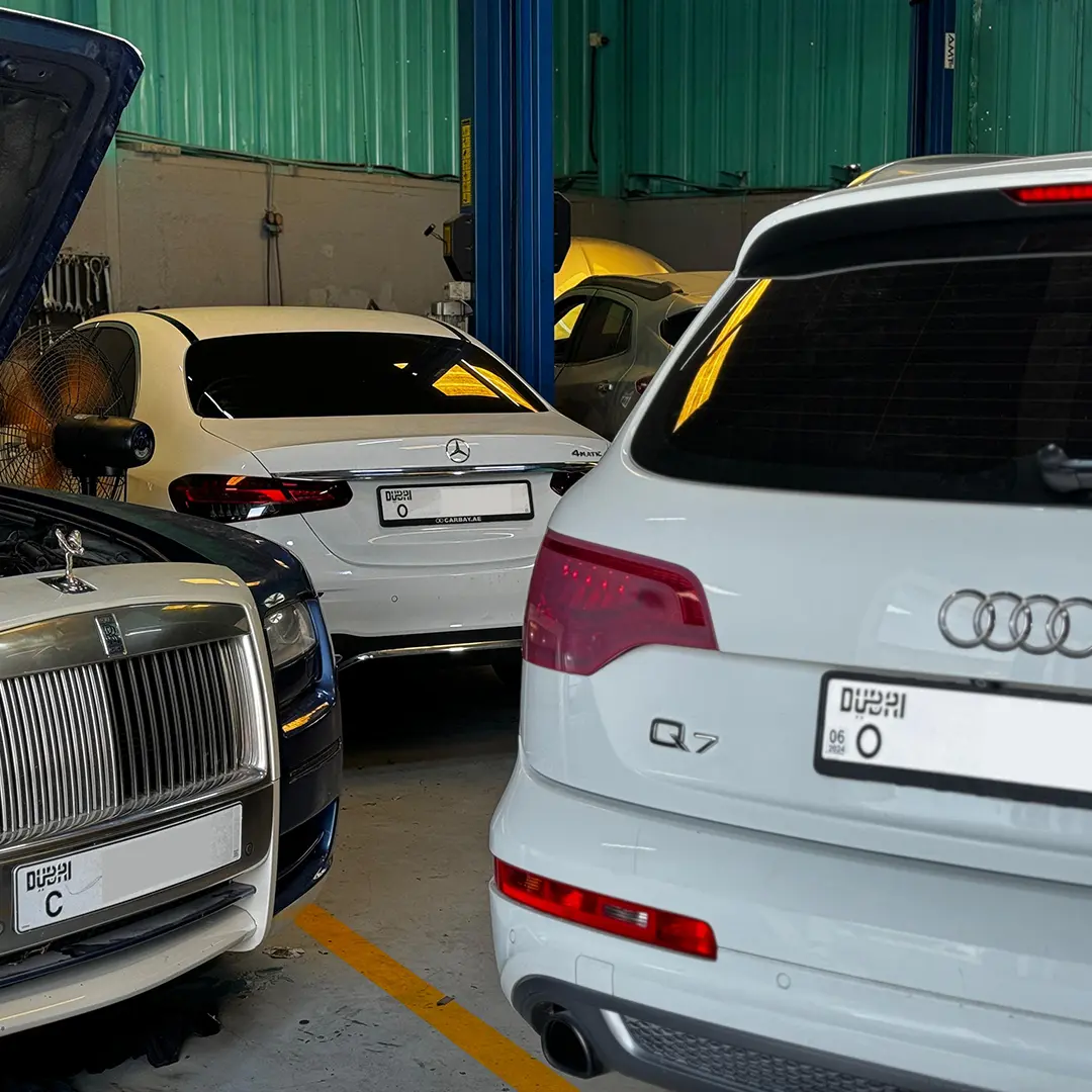 Audi vehicle maintenance at a German car repair center in Dubai
