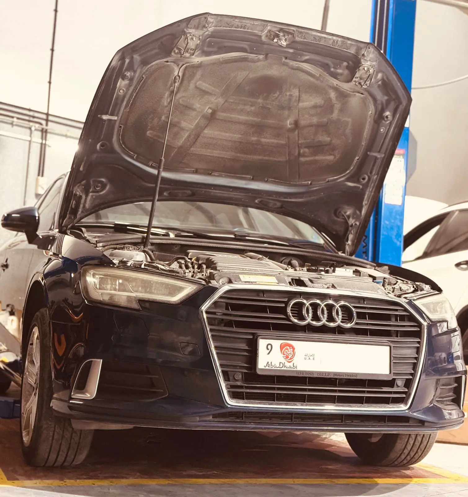 Audi vehicle maintenance at a German car repair center in Dubai
